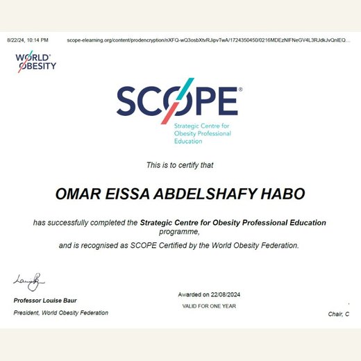 World Obesity Federation — SCOPE Certified, 22 August 2024